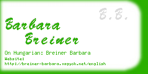 barbara breiner business card